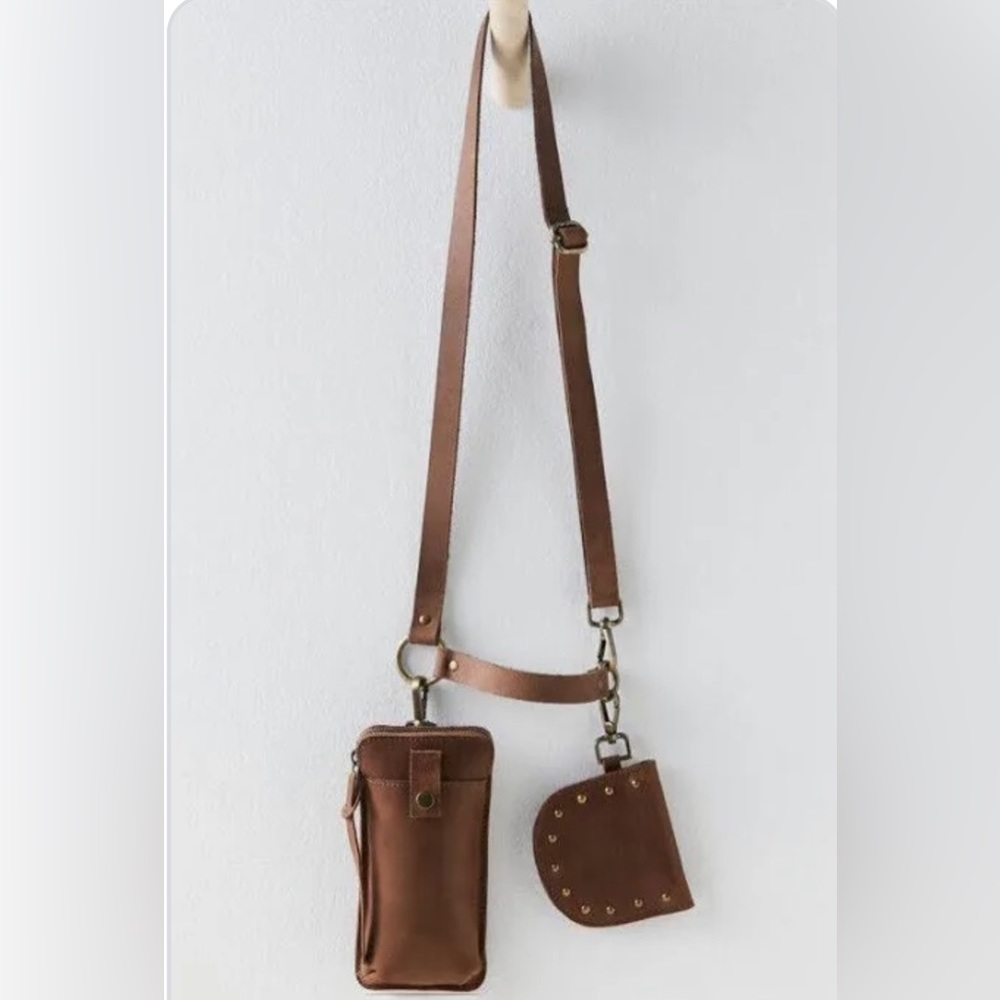 Free People Brown Two-Piece Crossbody Bag Set